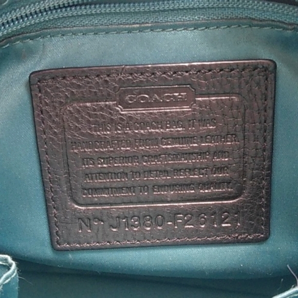 COACH BLACK PEPBBLED LEATHER TASSLE SATCHEL  BAG 9LX12W - Picture 12 of 14